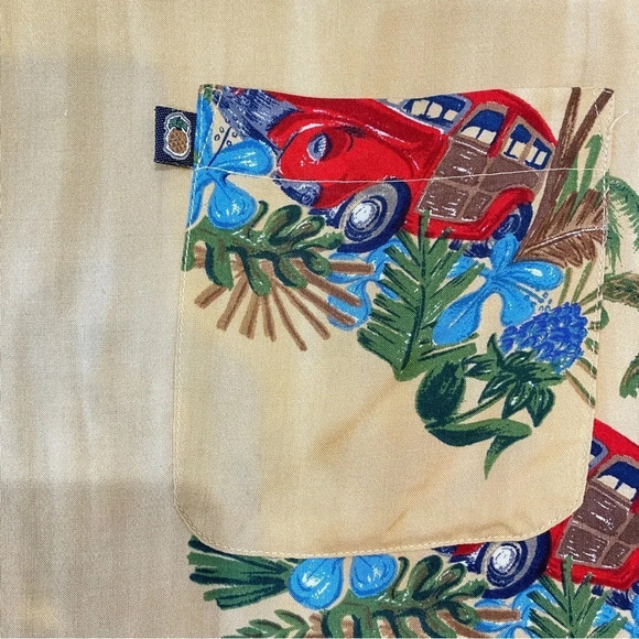 Pineapple Connection Men’s Vintage Hawaiian T Shirt Retro Car Palm Trees  Size L - Picture 14 of 15